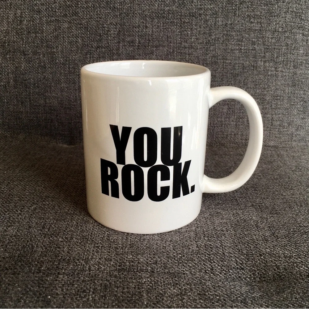You Rock Coffee Mug White Black 11 oz